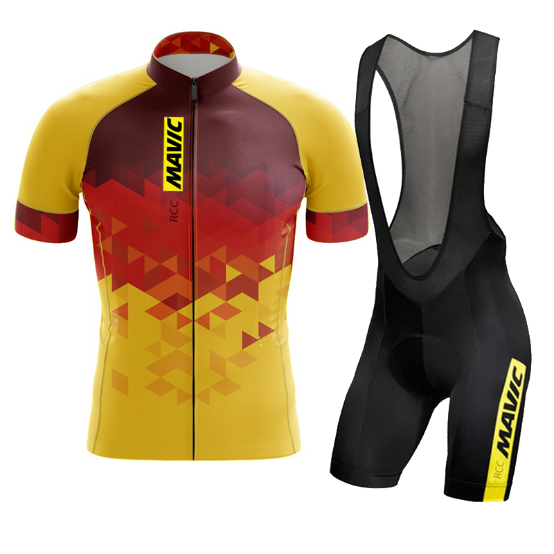 Cycling Gear Waterproof - MAVIC 남성용 반팔 사이클링 세트, 철인