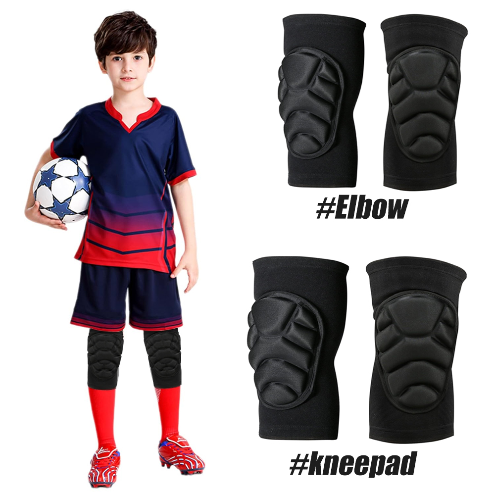 Youth Cycling Gear - 1쌍 어린이용 무릎 및 팔꿈치 보호대,