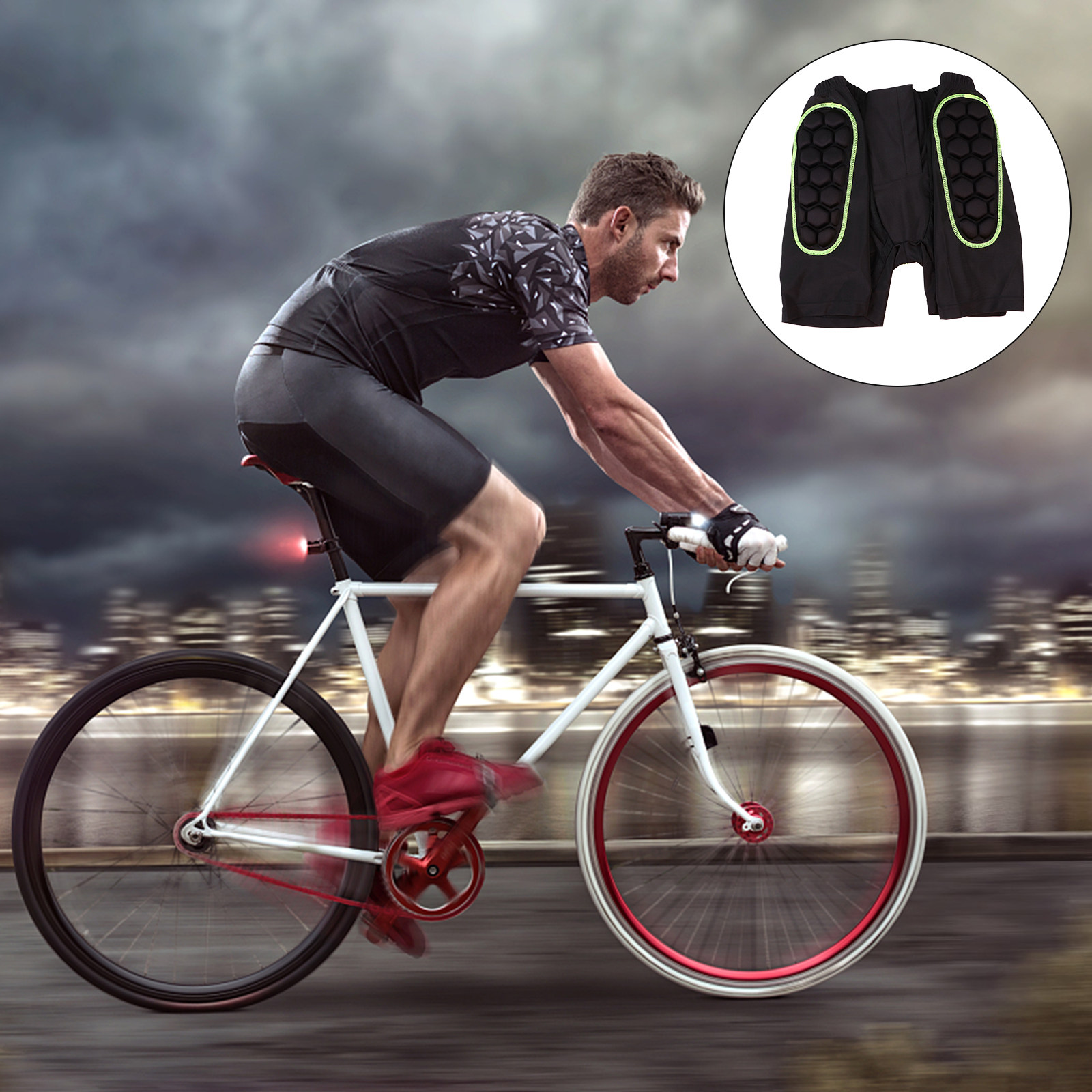 Padded Cycling Shorts - 남성용 패딩 처리된 사이클링 반바지, 통기성이