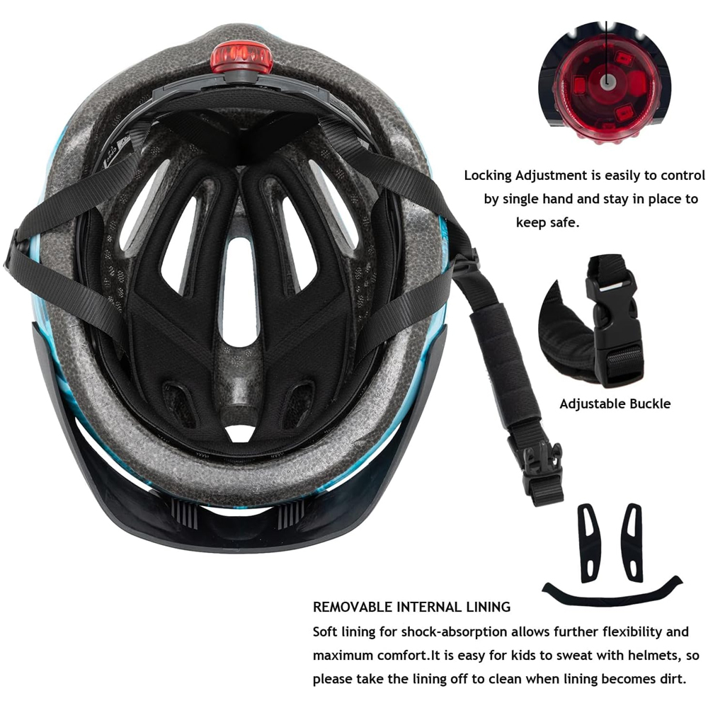 LED 라이트가 장착된 어린이용 자전거 헬멧, 5~12 - Youth Cycling Gear 리뷰 및 가격