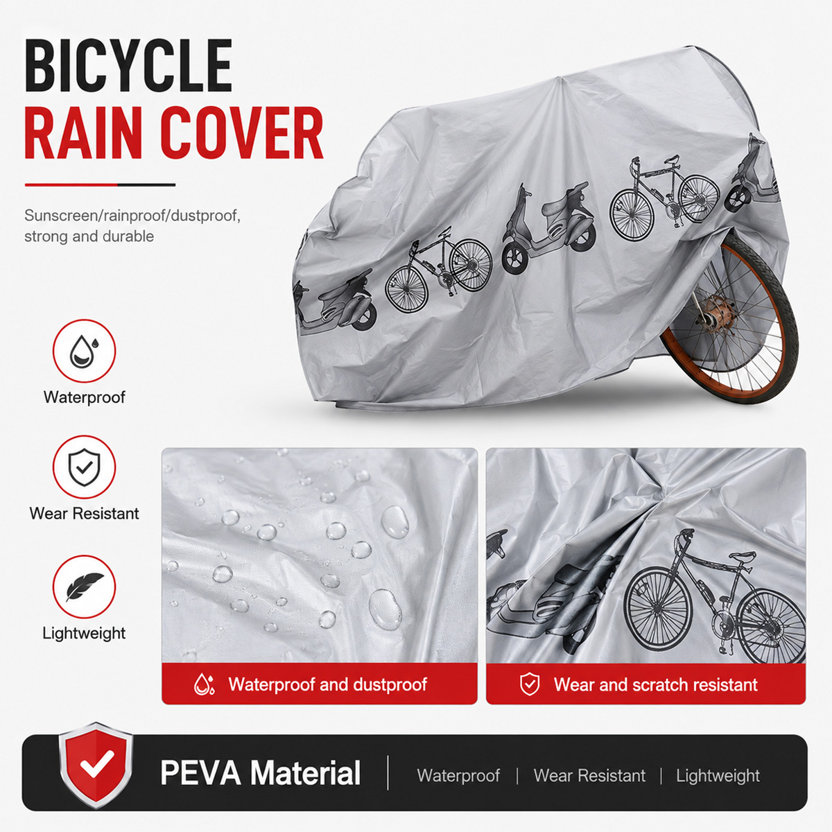 PINMOAP 범용 자전거 레인 커버 방수 야외 자전거 - Cycling Gear Waterproof 리뷰 및 가격