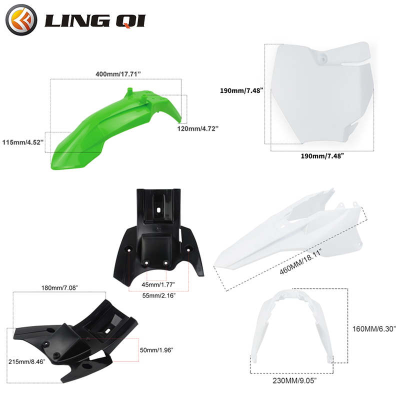 LINGQI RACING KT50 오토바이 페어링 세트 - Bike Fender Set 리뷰 및 가격