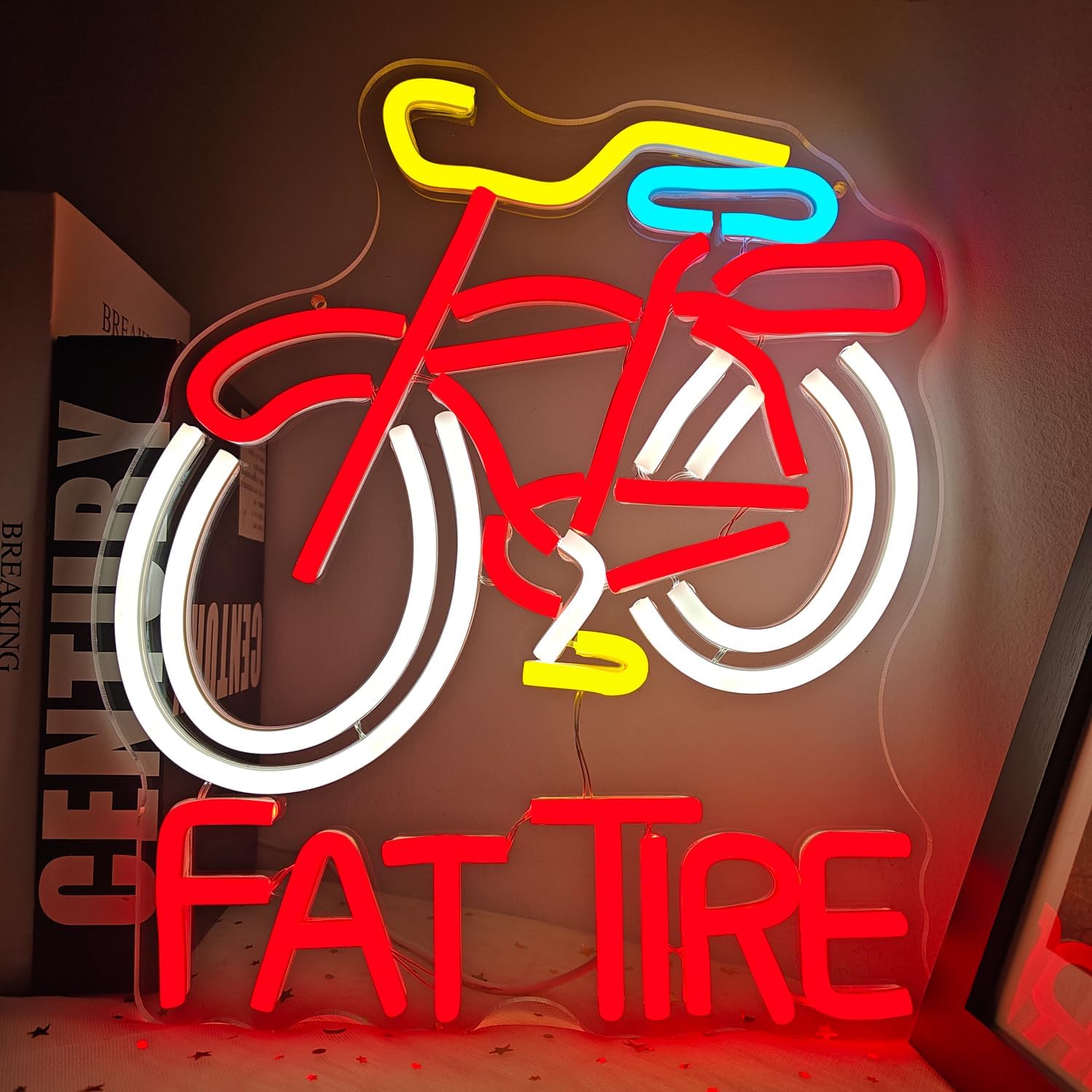팻 타이어 자전거 LED 네온사인 USB 디밍 가능 벽 - Cycling Gear Shop 리뷰 및 가격