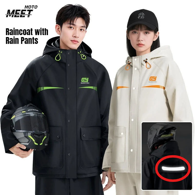 방수 레인코트와 레인 팬츠 세트, 성인용 PVC 레인  - Cycling Gear Waterproof 리뷰 및 가격
